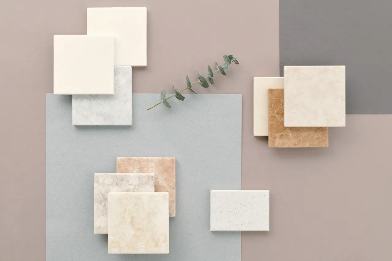Tile samples chosen during design
